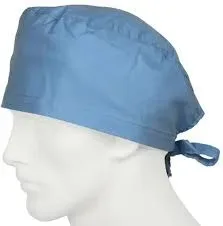 KCM Hospital Cotton Surgical Surgeon Cap Blue Pack Of 10