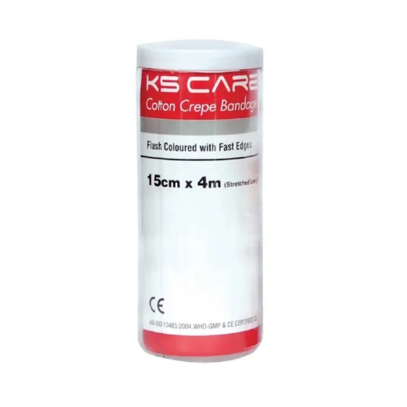 K. S. Care Cotton Crepe Bandage 15 cm x 4 mtr