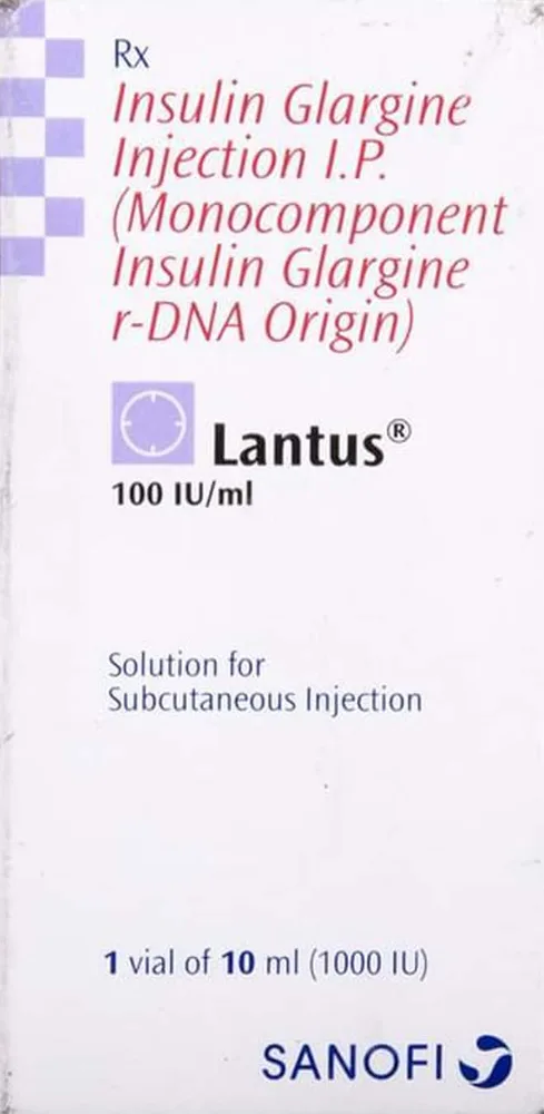 Lantus 100iu Vial Of 10ml Solution For Injection