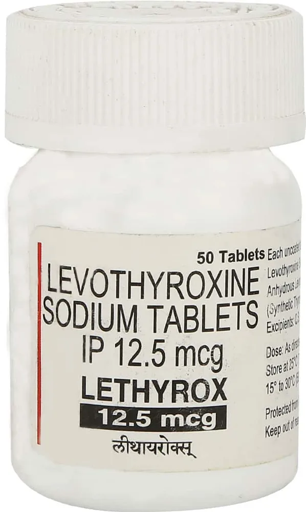 Lethyrox 12.5mcg Bottle Of 50 Tablets