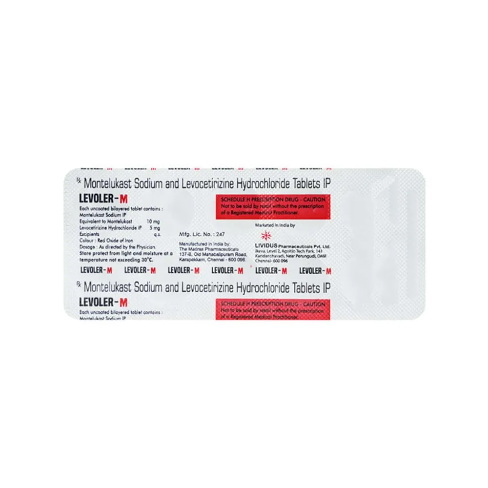 Levoler M 10/5 Mg Strip Of 10 Tablets