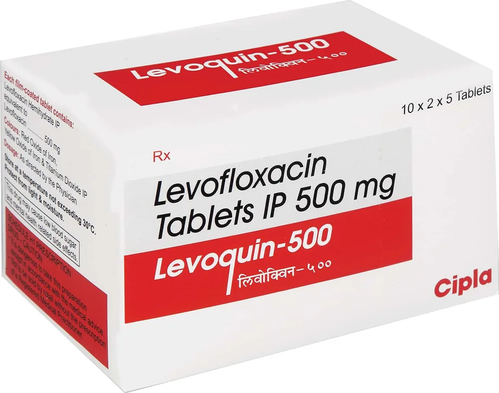 Levoquin 500mg Strip Of 5 Tablets