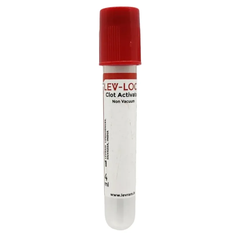 Lev-Lock Blood Collection Tubes (Clot Activator) -100 Tubes
