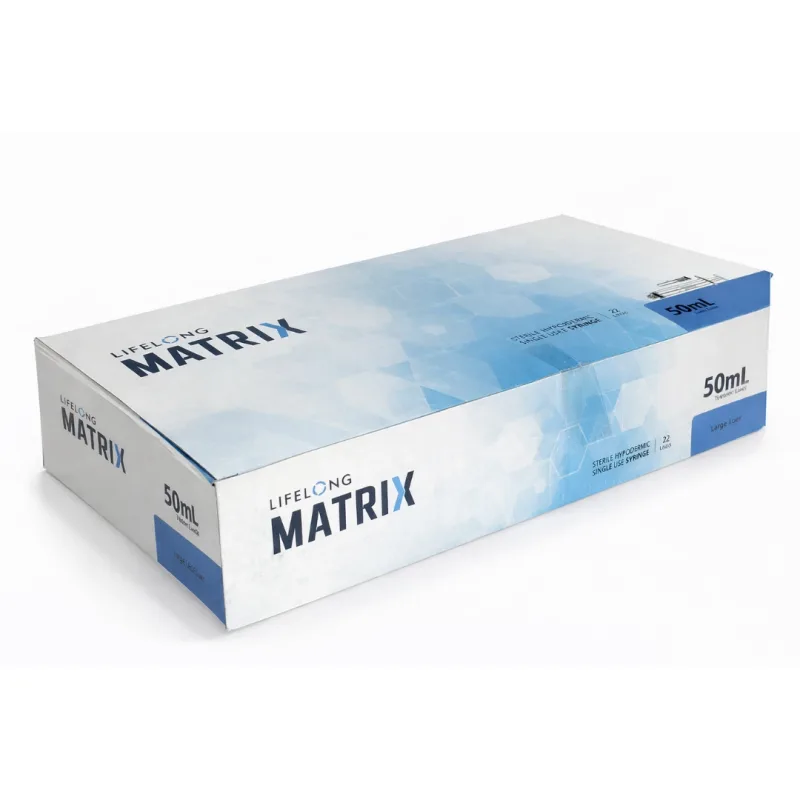 Lifelong Matrix Syringe 50ml (Luer Slip) -22 Units Box