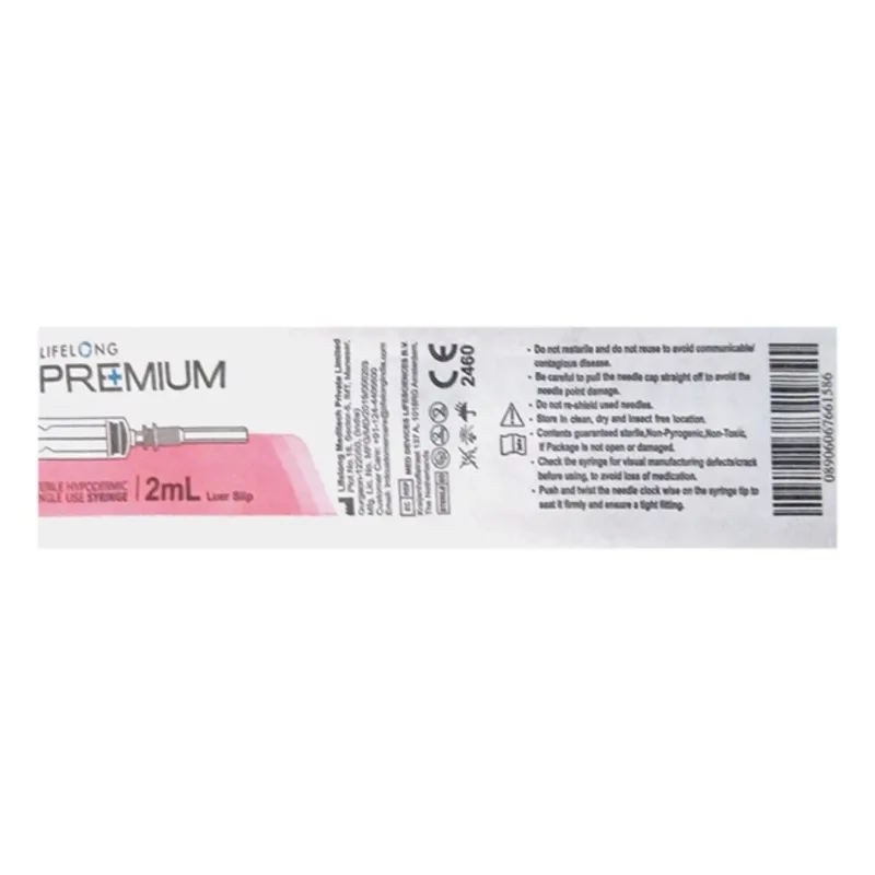 Lifelong Premium Syringe 2ml (100 Units)