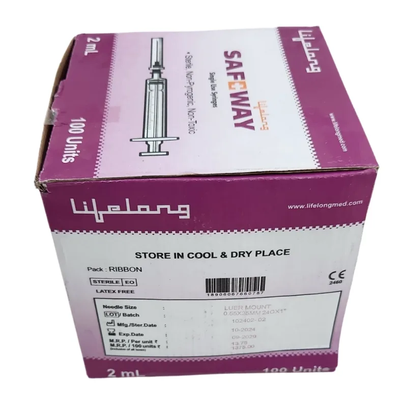 Lifelong Safeway Syringe 2ml (100 Units)