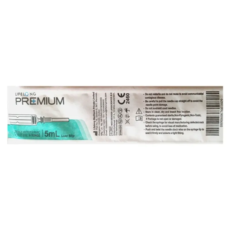 Lifelong Premium Syringe 5ml (100 Units)
