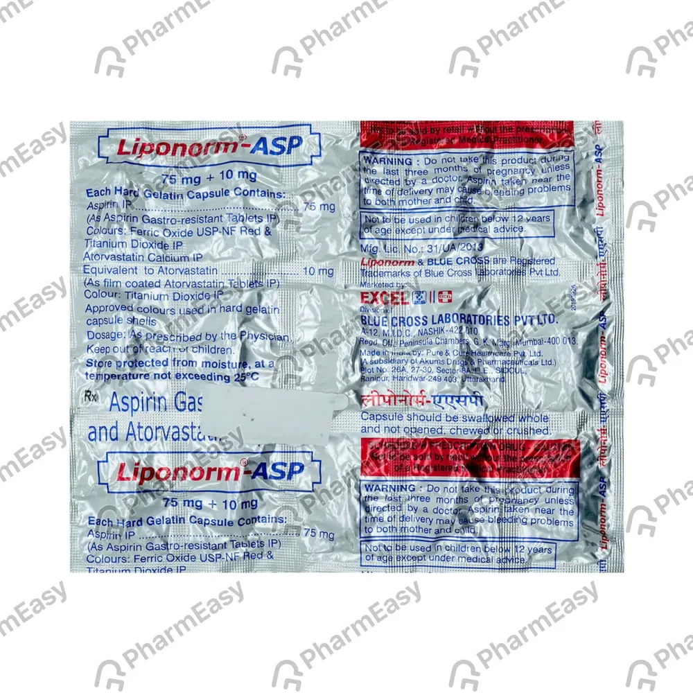 Liponorm Asp 10/75 Mg Capsule 10
