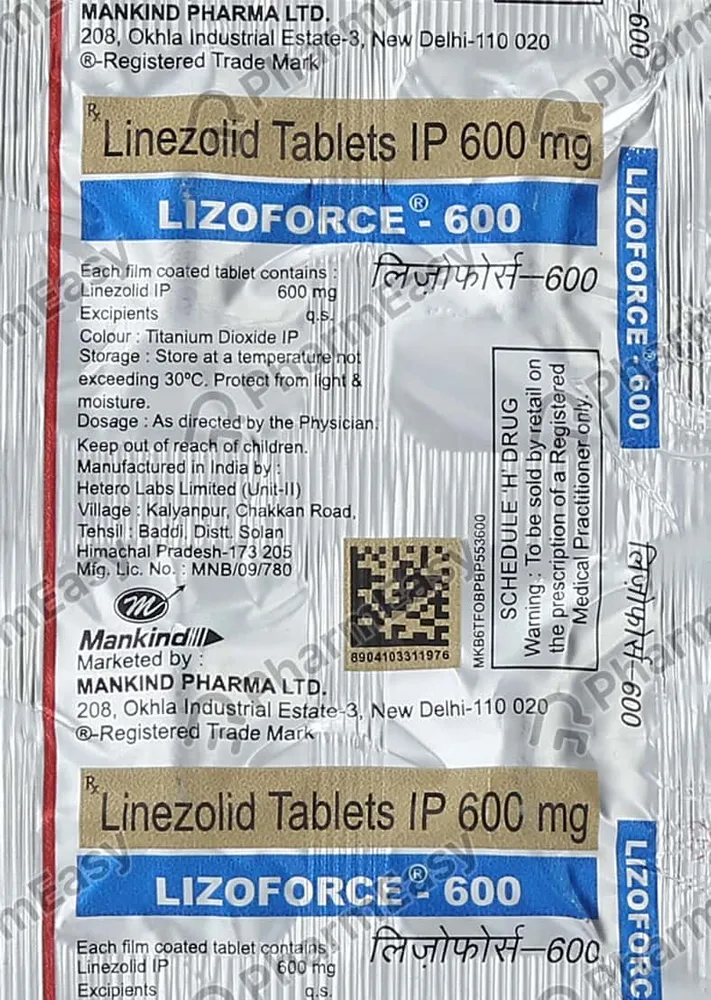 Lizoforce 600mg Strip Of 4 Tablets