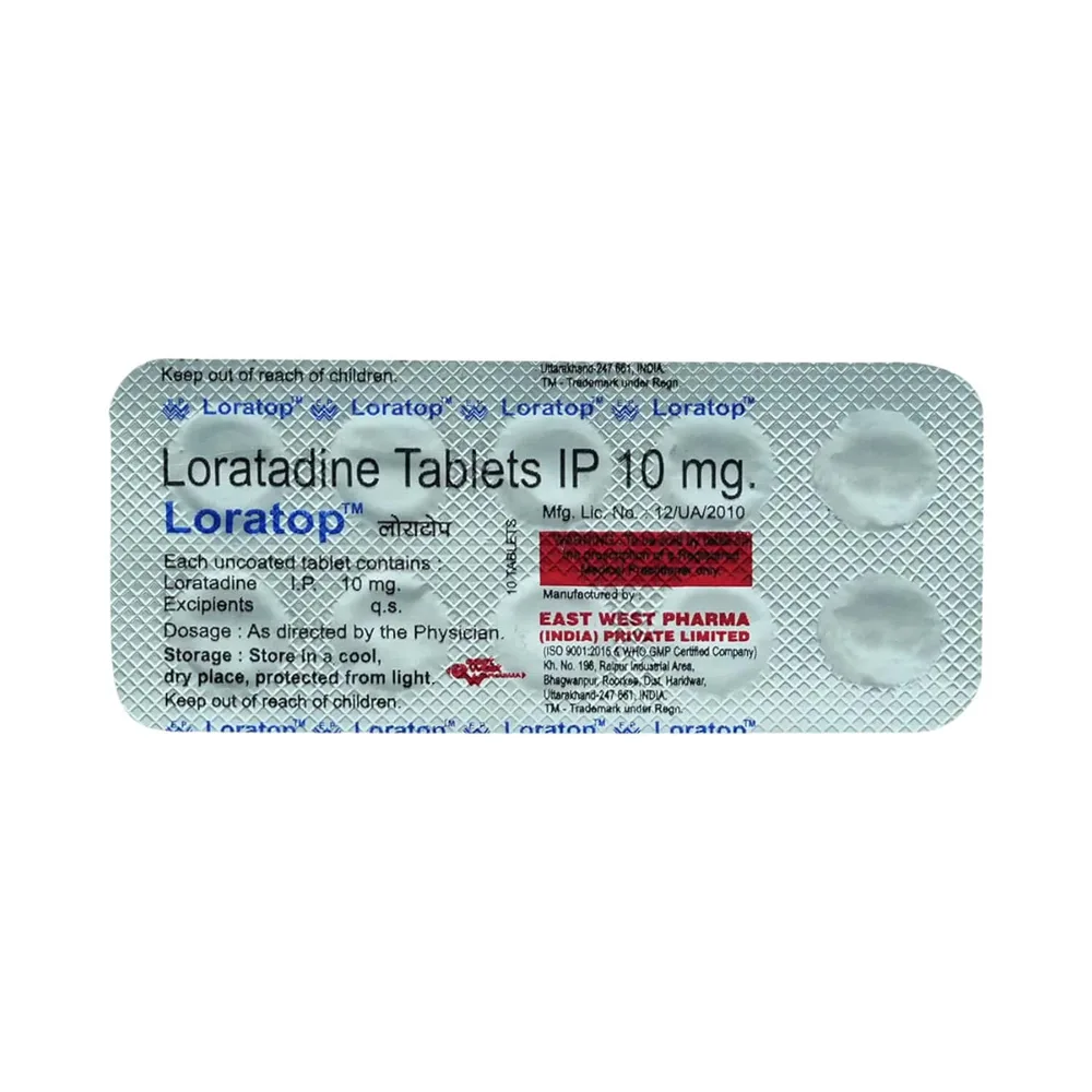 Loratop 10mg Strip Of 10 Tablets