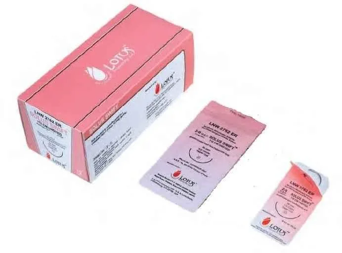 Lotus - LNW2763 - Solus 910 Swift Suture -Vicryl Rapid Type- USP 0-110 cm-1/2 Circle Taper Cut 36 mm Needle - LNW2763 - 12 Pcs