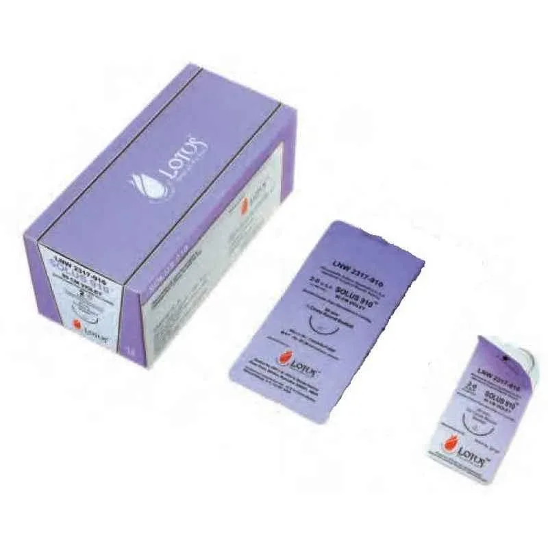 Lotus SOLUS 910 AM+ Suture -Vicryl Type- USP 0-90 cm-1/2 Circle Taper Cut,OB-GY 36 mm Needle - LAM2517-910+ - 12 Pcs