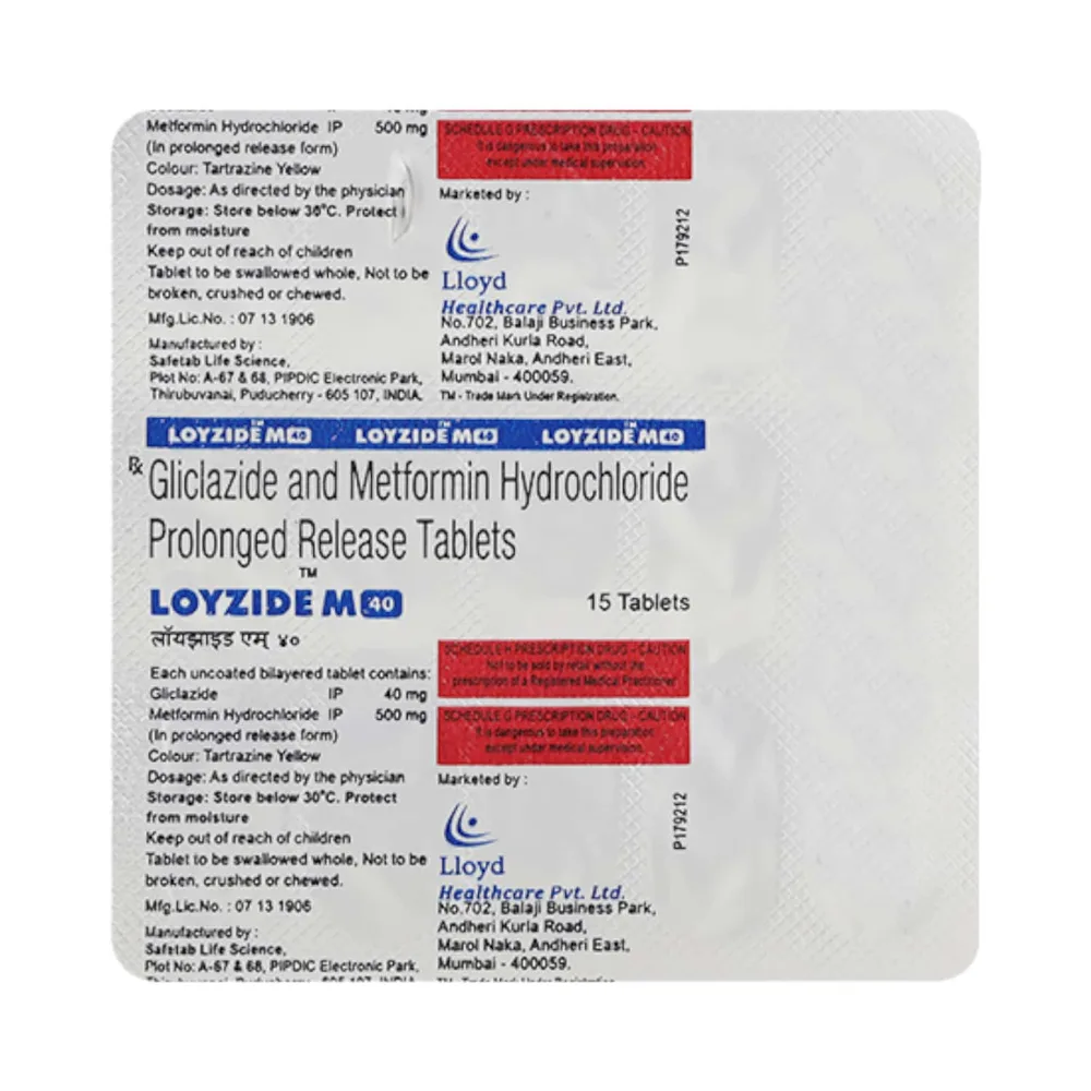 Loyzide M 40mg Strip Of 15 Tablets