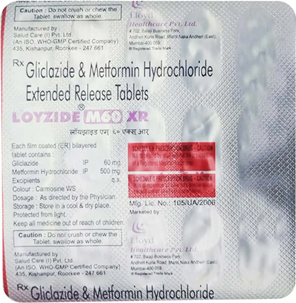 Loyzide M 60mg Xr Strip Of 15 Tablets
