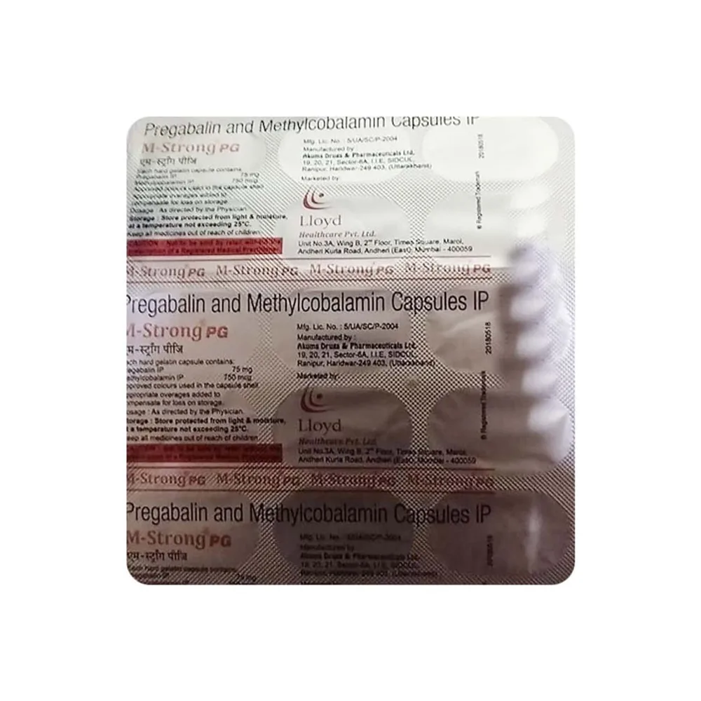 M Strong Pg Strip Of 15 Capsules
