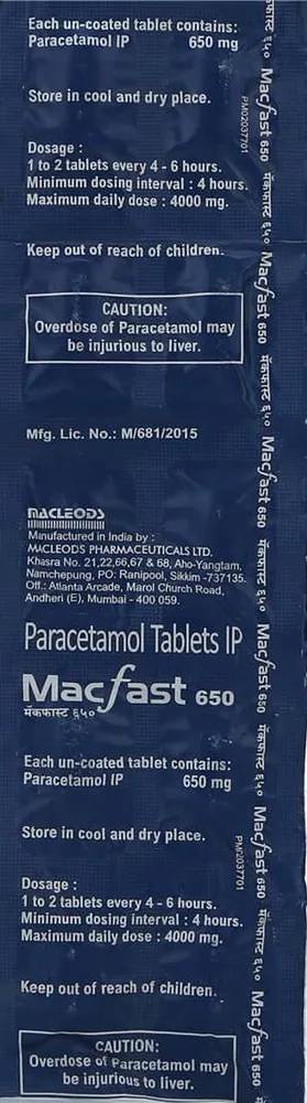 Macfast 650mg Strip Of 10 Tablets