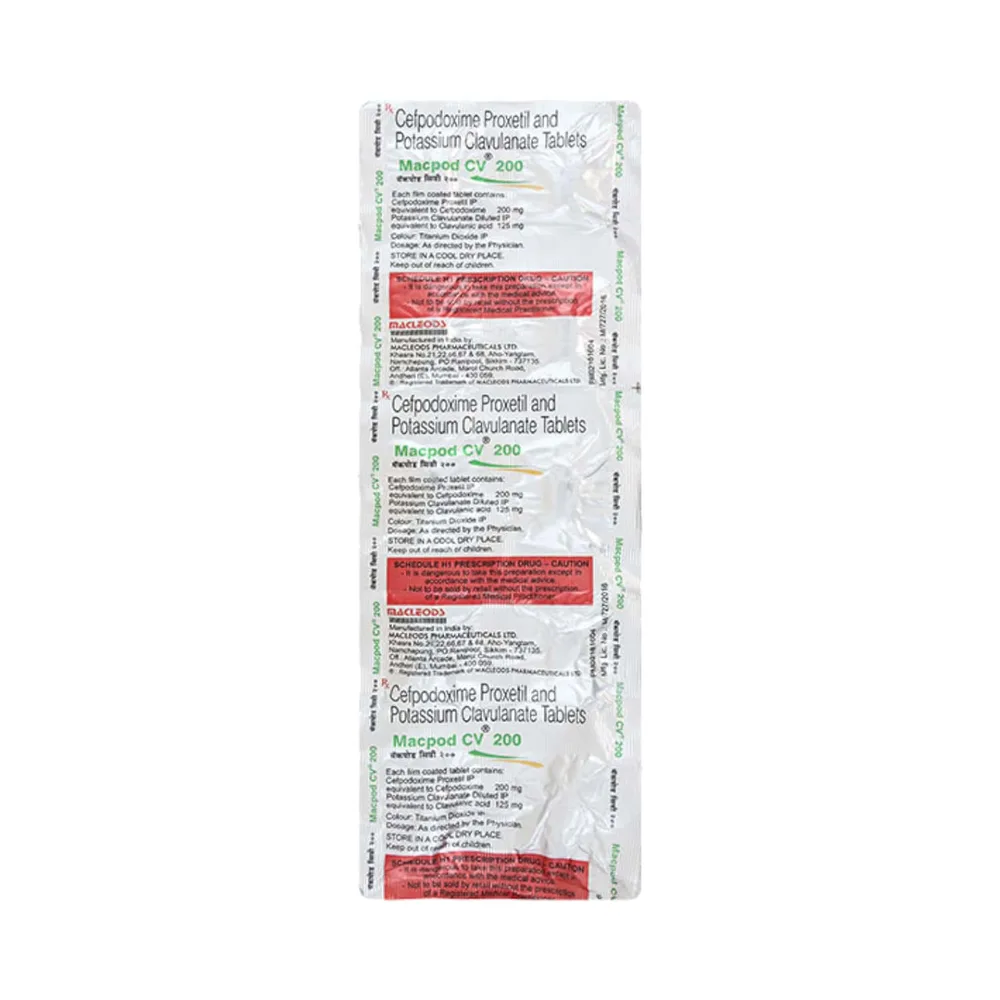 Macpod Cv 200mg Strip Of 10 Tablets
