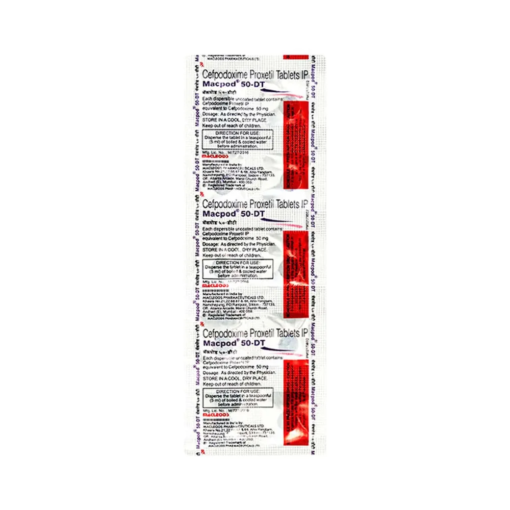 Macpod Dt 50mg Strip Of 10 Tablets