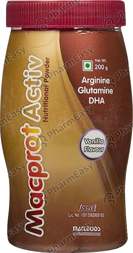Macprot Active Vanilla Flavour Jar Of 200gm Powder
