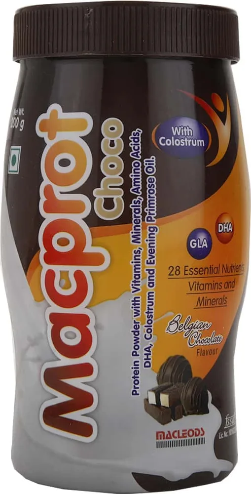 Macprot Choco Belgian Chocolate Flavour Bottle Of 200gm Oral Powder