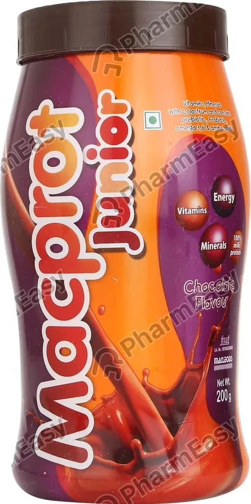 Macprot Junior Chocolate Flavour Bottle Of 200gm Powder