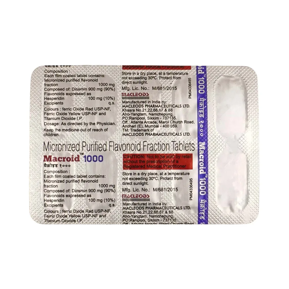 Macroid 1000mg Strip Of 10 Tablets