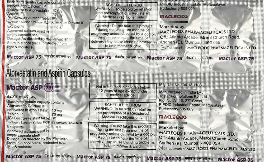 Mactor Asp 75mg Strip Of 10 Capsules