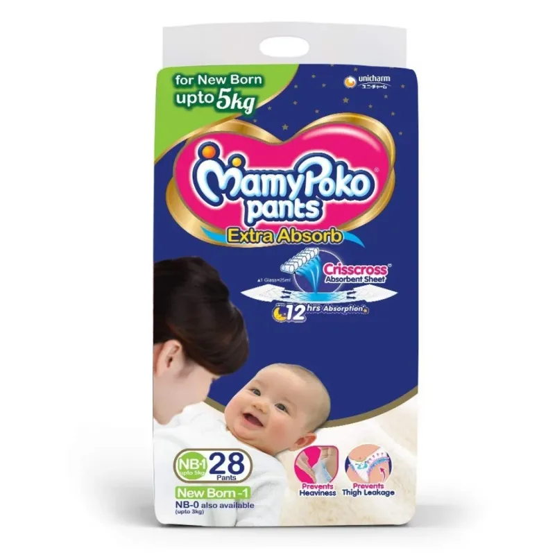 MamyPoko Pants Extra Absorbent Baby Diapers - M, 28 Pants in a Pack