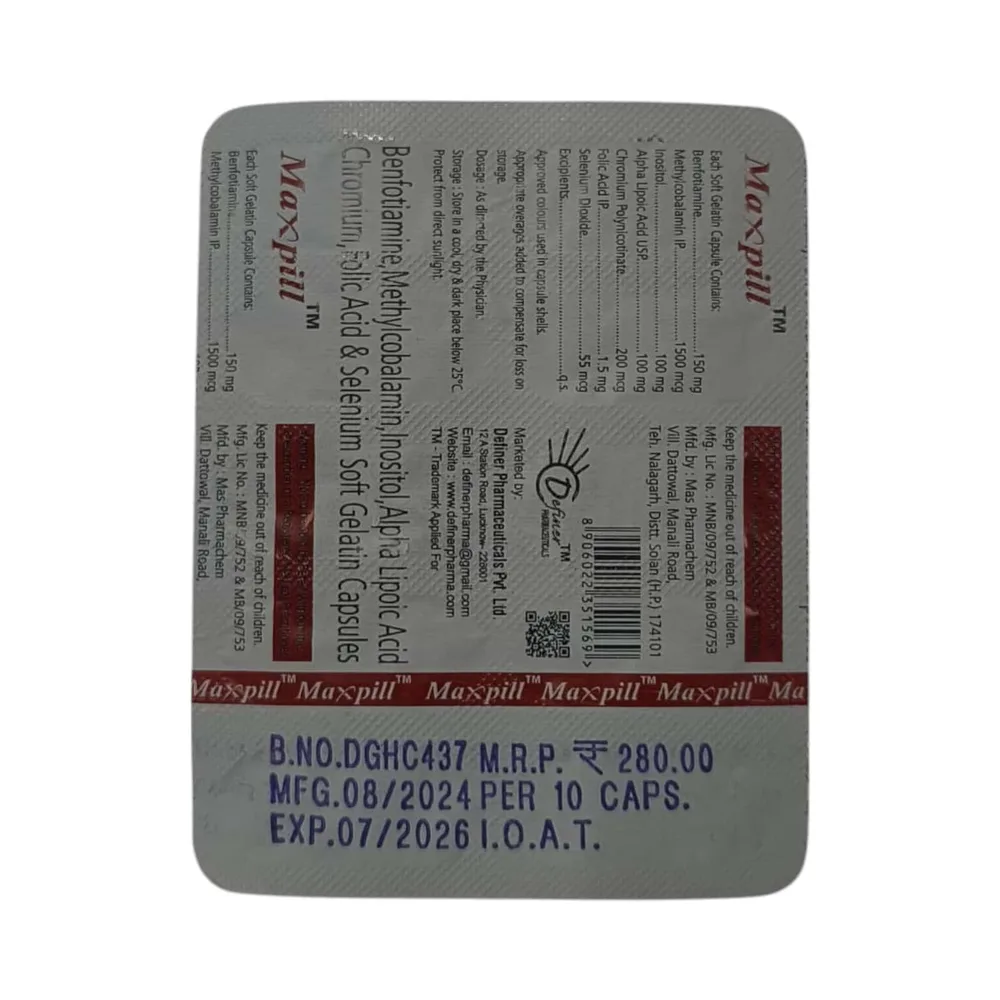 Maxpill Strip Of 10 Softgel Capsules
