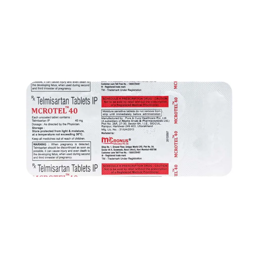 Mcrotel 40mg Strip Of 10 Tablets