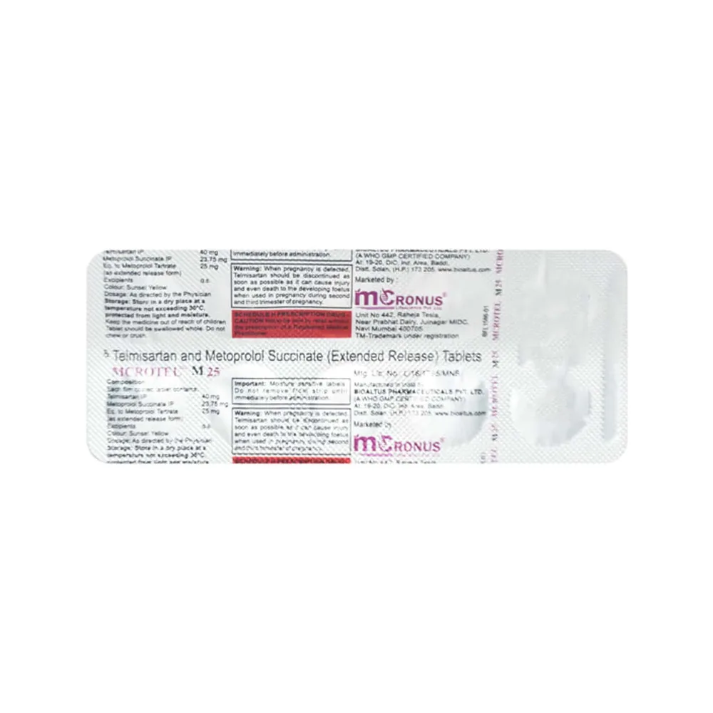 Mcrotel M 25mg Strip Of 10 Tablets