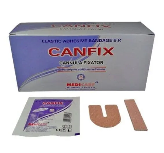 Medicare Canfix Cannula Fixator with Elastic Adhesive Bandage -100 Pcs Box