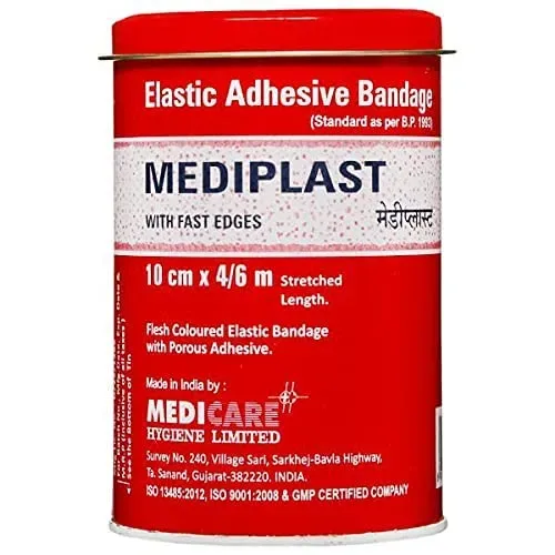 Mediplast Elastic Adhesive Bandage (10cm X 4/6mtr)