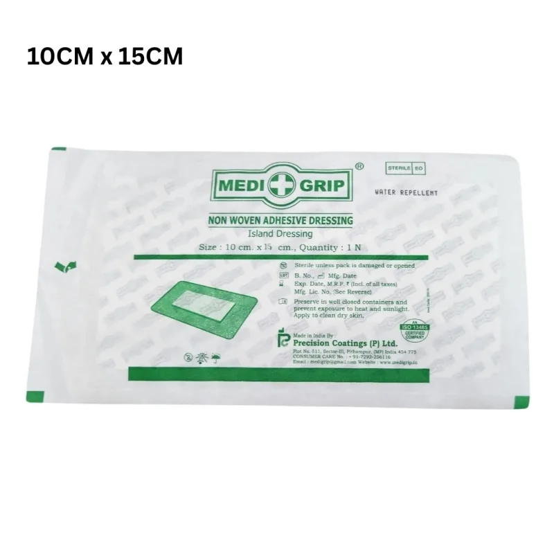 Medigrip Non-woven Adhesive Island Dressing 10CM x 15CM