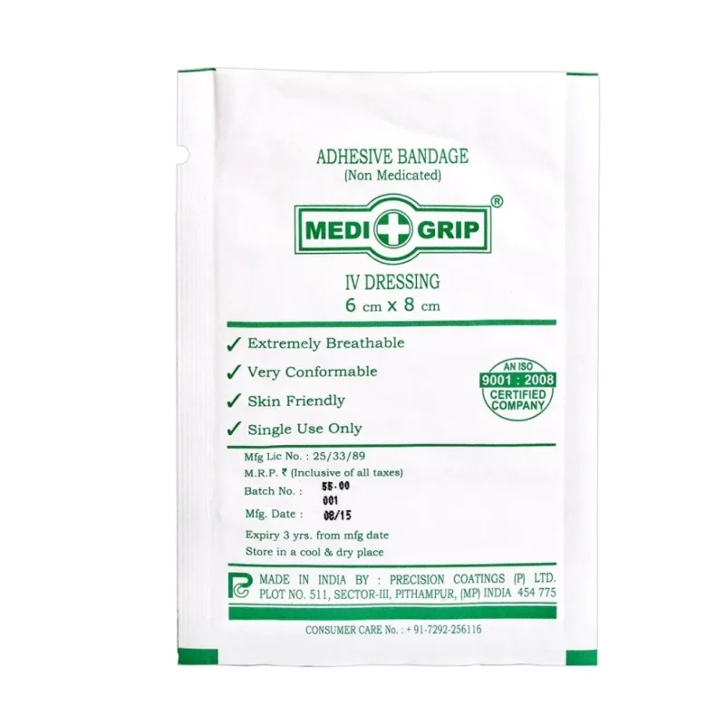 Medigrip Transparent IV Dressing 6cm x 8cm