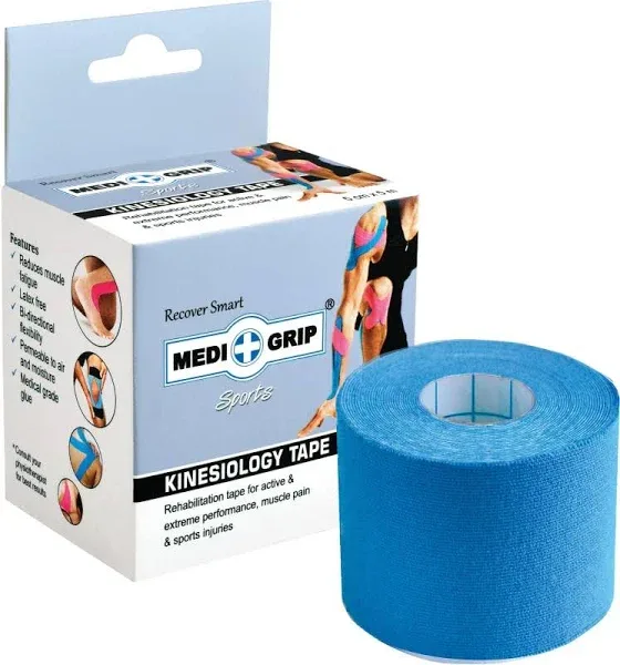 Medigrip Kinesiology Tape 5cm x 5m | Elastic Therapeutic KT Sports Tape | Athletic Physio Muscle Support & Rehabilitation Tape