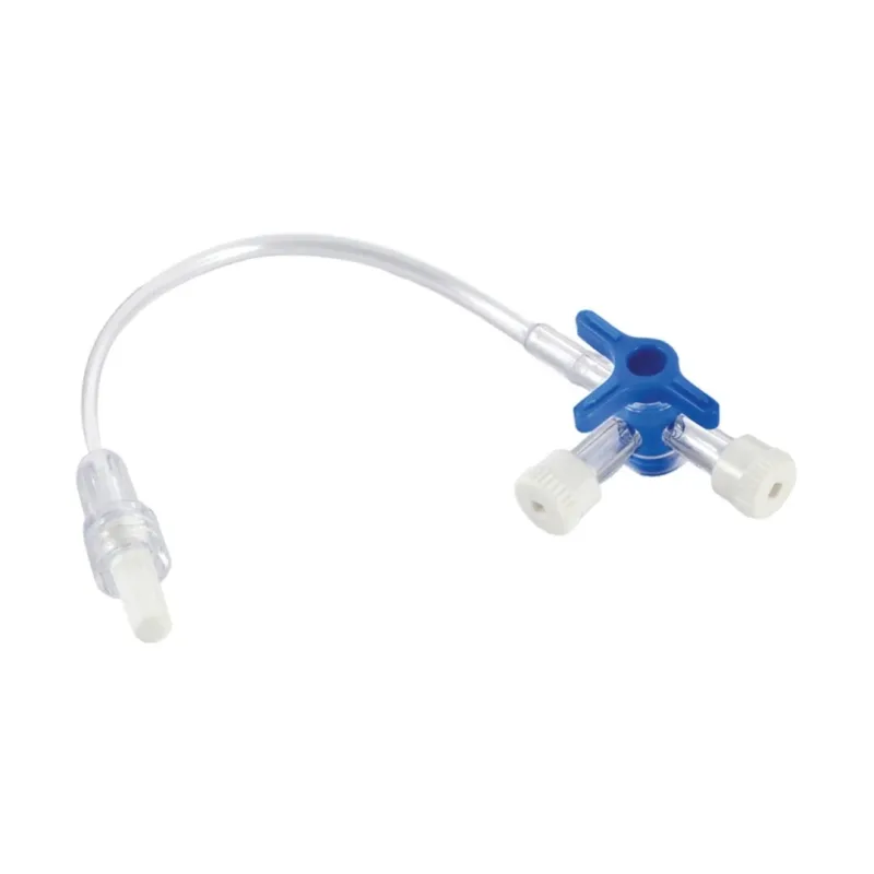 Gloflexo Extension tubing with 3 way Stop cock -10 CM ( Medikit)