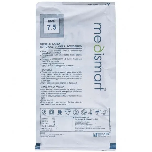 Medismart Sterile Latex Surgical Gloves Powdered