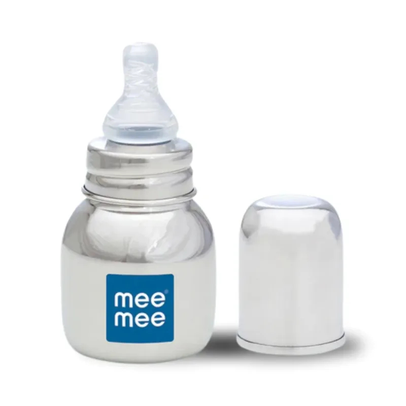 Mee Mee Baby Milk Safe Steel Feeding Bottle 120 ml