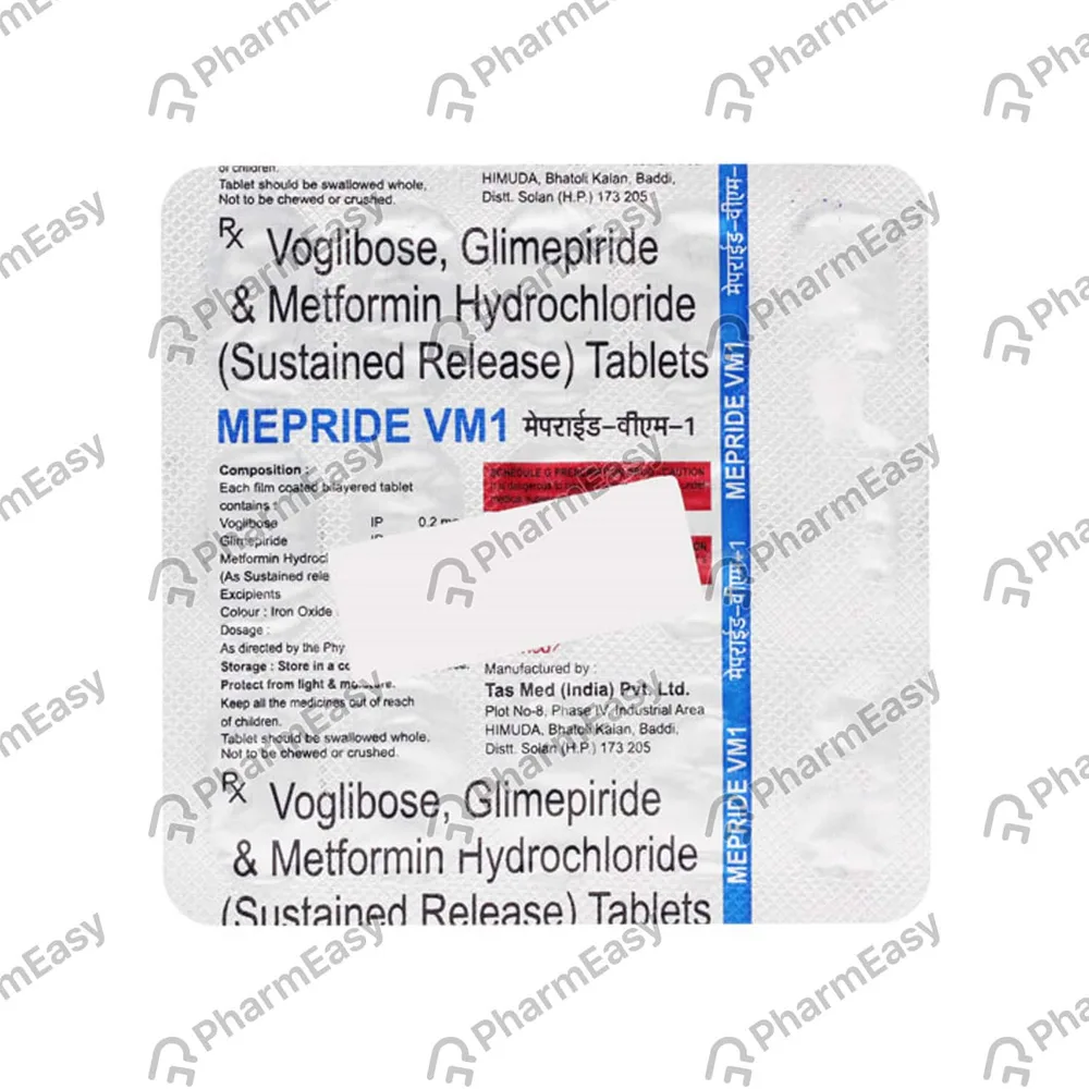 Mepride Vm 1mg Strip Of 10 Tablets