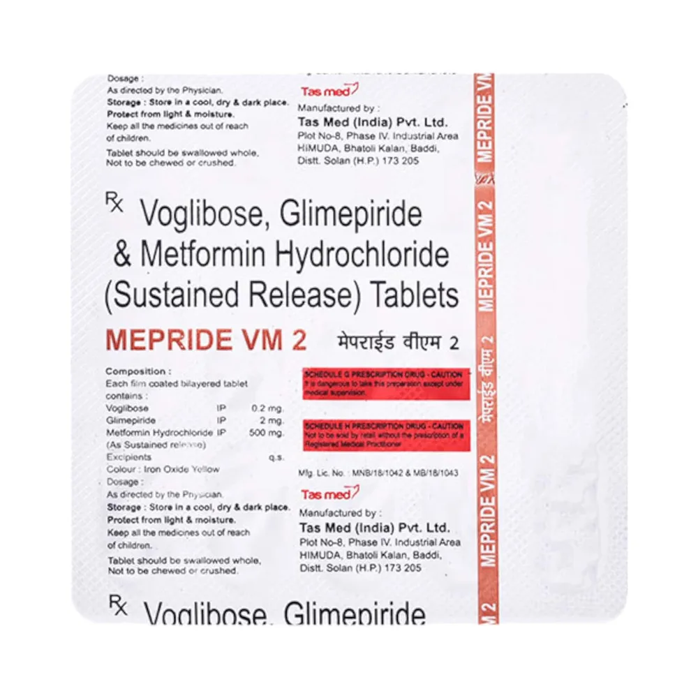 Mepride Vm 2mg Strip Of 15 Tablets