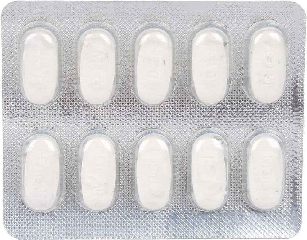 Metlong Ds 1000mg Strip Of 10 Tablets