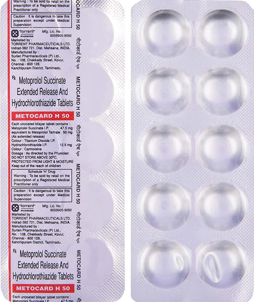 Metocard H 50mg Strip Of 10 Tablets