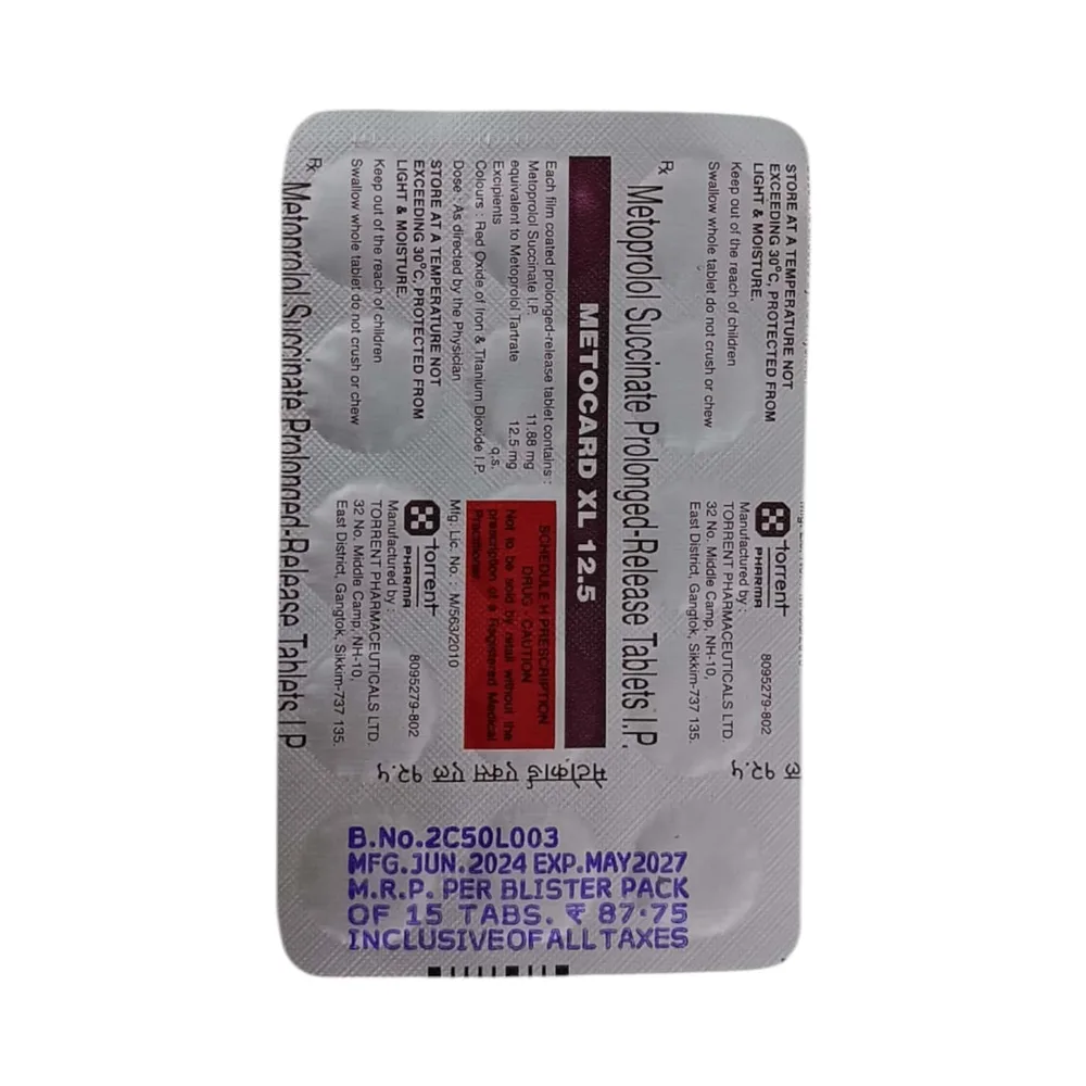 Metocard Xl 12.5mg Strip Of 15 Tablets