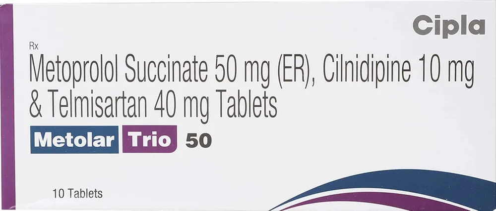 Metolar Trio 50mg Strip Of 10 Tablets
