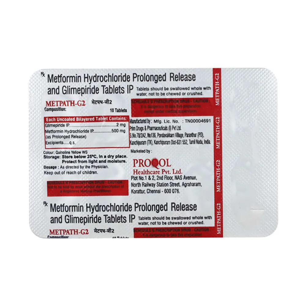 Metpath G 2mg Strip Of 10 Tablets