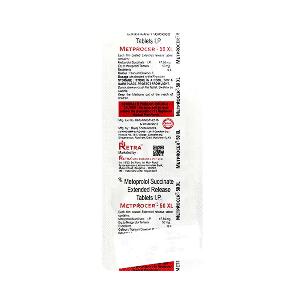 Metprocer Xl 50mg Strip Of 10 Tablets