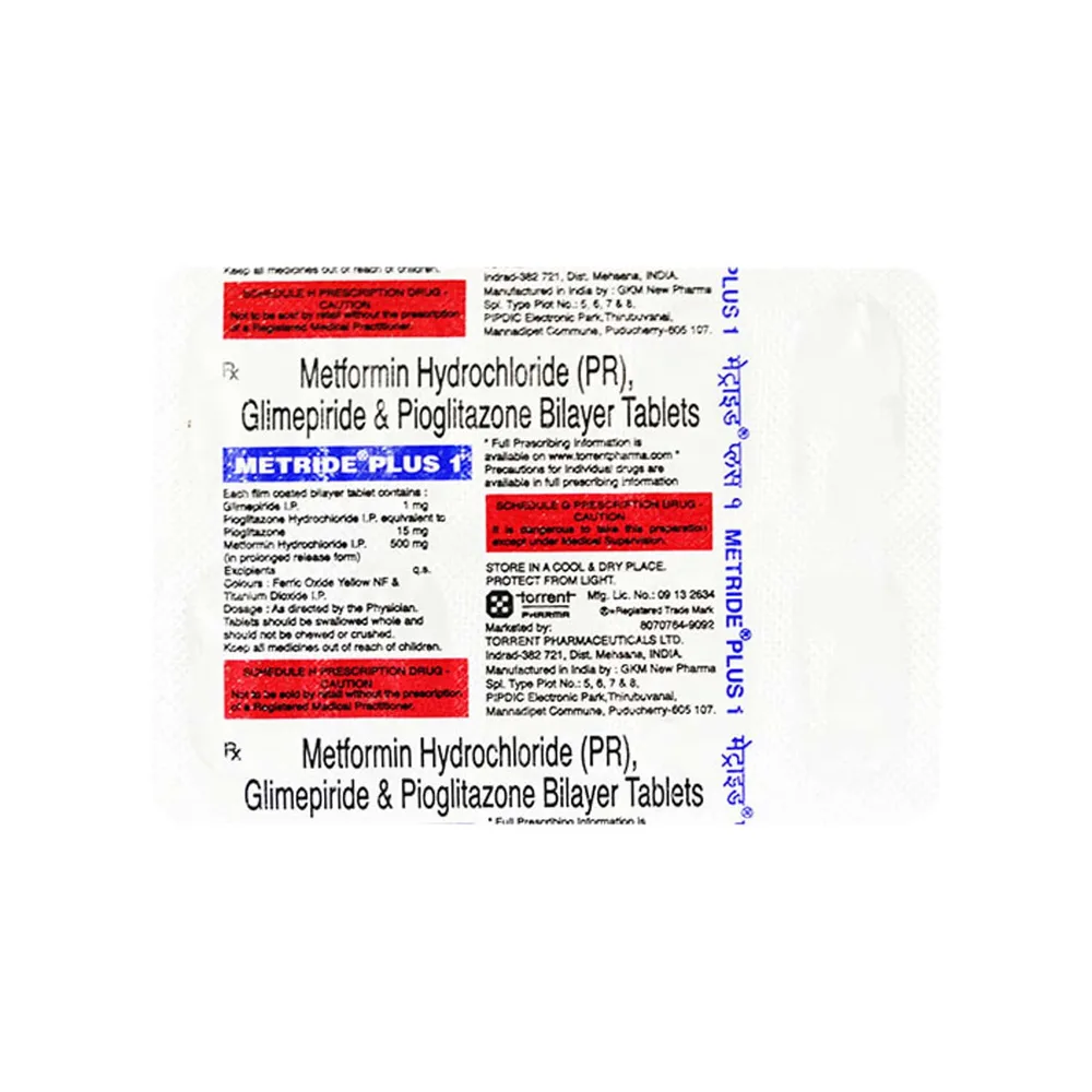 Metride Plus 1mg Strip Of 10 Tablets