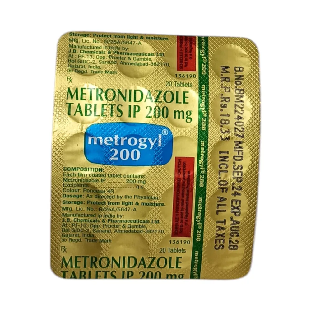 Metrogyl 200mg Strip Of 20 Tablets