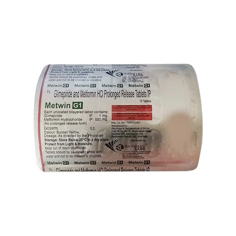 Metwin G 1/500mg Strip Of 15 Tablets